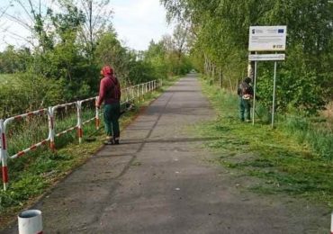 Prace na ścieżce rowerowej