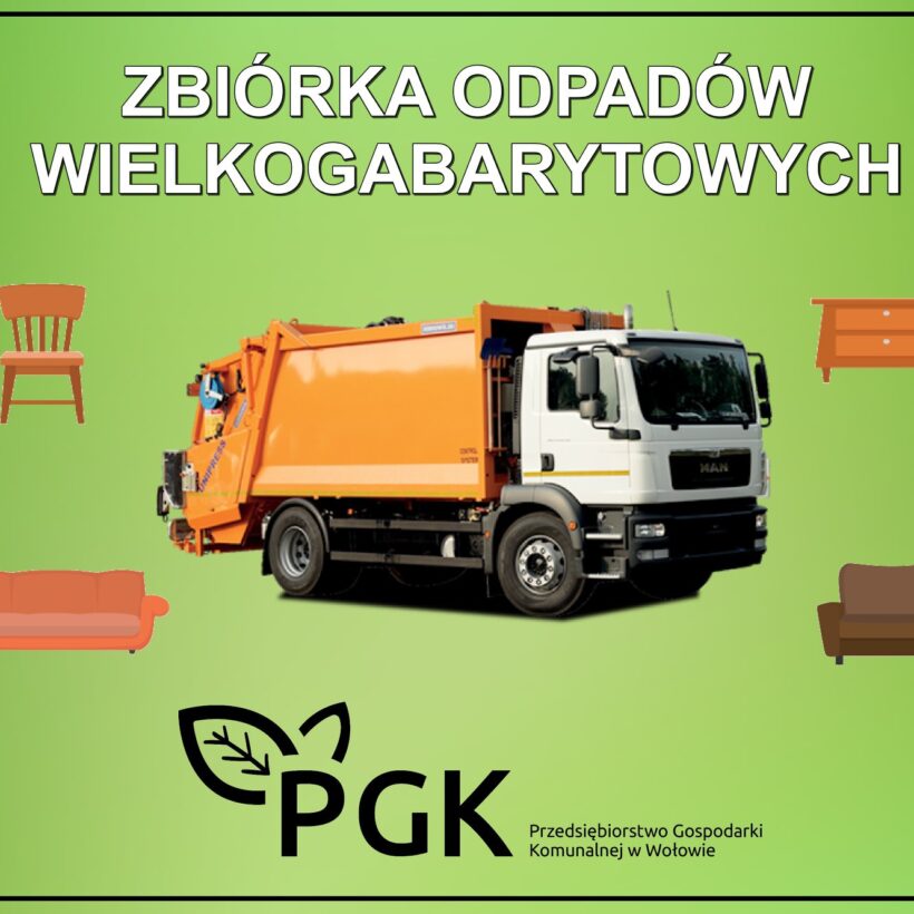 Zbiórka odpadów wielkogabarytowych – tereny wiejskie Gminy Wołów